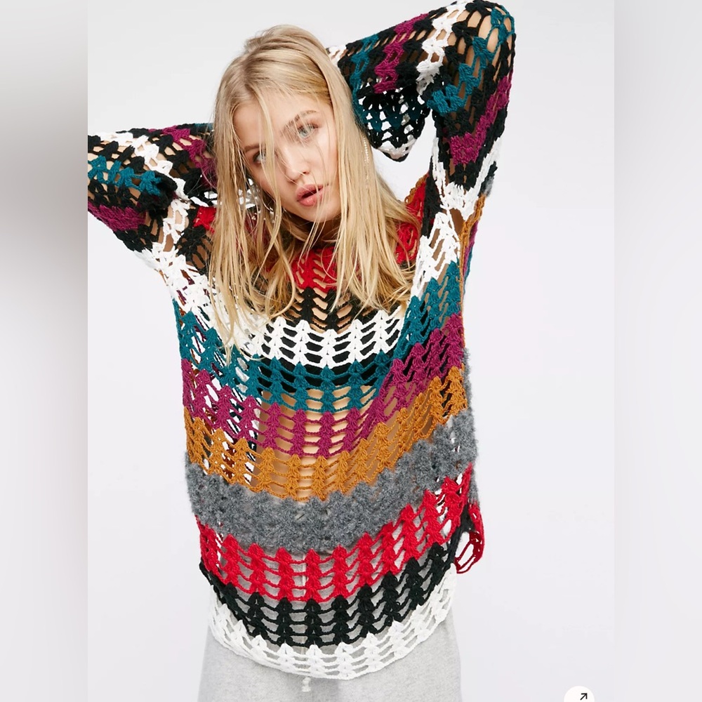 Rare Free People Chasing Rainbows Tunic